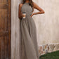 Printed Wide Leg Sleeveless Jumpsuit