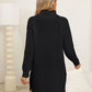 Slit Turtleneck Long Sleeve Sweater