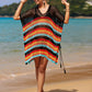 Cutout Striped Cover-Up with Tassel