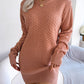 Round Neck Long Sleeve Mini Sweater Dress