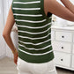 Striped V-Neck Knit Tank