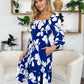 Double Take Full Size Floral Ruffle Hem Smocked Dress