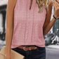Solid Notched Sleeveless Blouse
