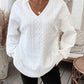 V-Neck Long Sleeve Sweatshirt