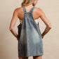 BiBi Washed Adjustable Strap Denim Overall Dress