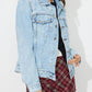 Button Up Long Sleeve Denim Shacket