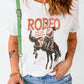 Full Size Cowboy Graphic Round Neck Short Sleeve T-Shirt