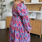 Double Take Full Size Printed Long Sleeve Dress