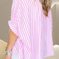 Striped Collared Neck Half Sleeve Shirt