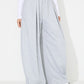 Elastic Waist Wide Leg Pants with Pockets