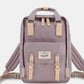 Himawari Contrast Waterproof Nylon Backpack Bag
