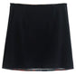 Black SoCute Printed Zip Mini Skirt