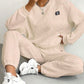 Texture Round Neck Long Sleeve Top and Pants Set