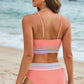SoChic Scoop Neck Spaghetti Strap Bikini Set
