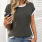 Contrast Trim Round Neck Short Sleeve T-Shirt
