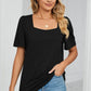 Square Neck Puff Sleeve T-Shirt