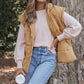 Zip Up Vest Coat with Pockets