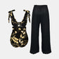 Cutout Tied Bodysuit and Pants Swim Set