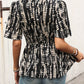 Printed V-Neck Half Sleeve Blouse