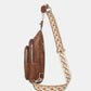 PU Leather Crossbody Bag with Two Detachable Strap