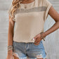Cutout Round Neck Short Sleeve Top