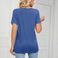Decorative Button V-Neck T-Shirt