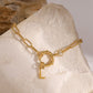 18K Gold-Plated Stainless Steel Letter L Bracelet