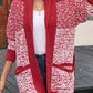 Contrast Trim Open Front Longline Cardigan