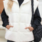 Zip Up Puffer Vest Coat with Pockets