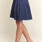 ADORA Elastic Waist Wide Leg Denim Shorts