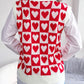 Heart V-Neck Sweater Vest