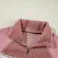 Lace Detail Zip Up Sherpa Patchwork Jacket
