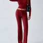 Devine Round Neck Long Sleeve Top and Drawstring Pants Set