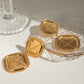 18K Gold-Plated Stainless Steel Square Earrings