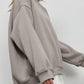 Round Neck Dropped Shoulder Long Sleeve Sweatshirt