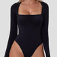 Square Neck Long Sleeve Bodysuit