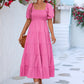 Tiered Smocked Short Sleeve Dress