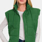 Zenana Zip Up Cropped Puffer Vest with Pockets- Brand Zenana