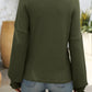 Ribbed Round Neck Long Sleeve T-Shirt