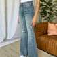 Judy Blue Full Size Medium Rise Tummy Control Destroy Flare Jeans