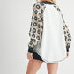 Aemi+Co Crochet Contrast Stitching V Neck Top