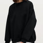 Round Neck Dropped Shoulder Long Sleeve Sweatshirt