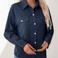 Perfee Buttoned Down Long Sleeve Shirt