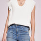 Mandy Ribbed V-Neck Sweater Vest