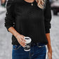 Textured Round Neck Long Sleeve Sweatshirt