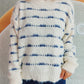Striped Round Neck Long Sleeve Sweater