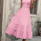 FULL SIZE Smocked Scoop Neck Sleeveless Tank Dress