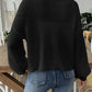 Heart Button Down V-Neck Long Sleeve Cardigan