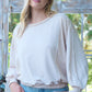 Hailey & Co Rib and Two Tone Knit Mixed Top