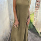 Waffle-Knit Slit Sleeveless Maxi Dress